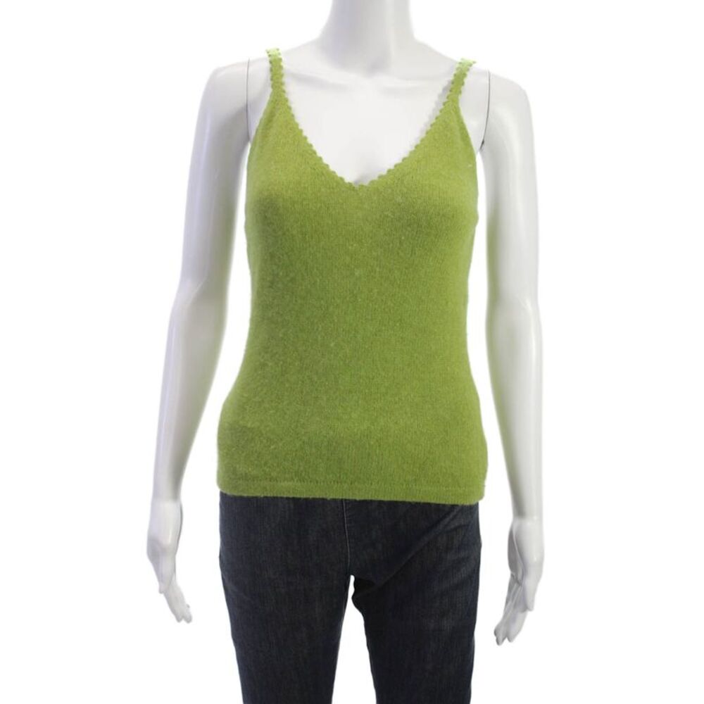 Tandem Women Green V-Neck Camisole Polyamide Blend Size S